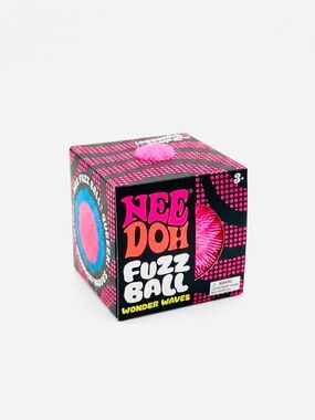 NEE Doh Fuzz Ball Wonder Waves - Pink 💗 NeeDoh NEW - Sealed - Authentic